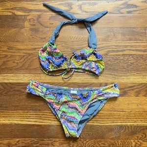 L*Space bikini Mosaic print bikini size Medium